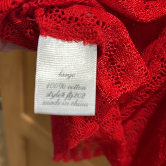 Red peplum top.  Very cute!  Size large, boutique top.  Great condition. - Picture 4 of 4